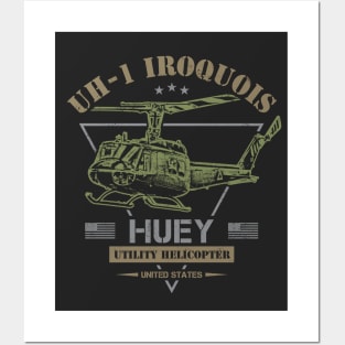 UH-1 Iroquois "Huey" Helicopter Posters and Art